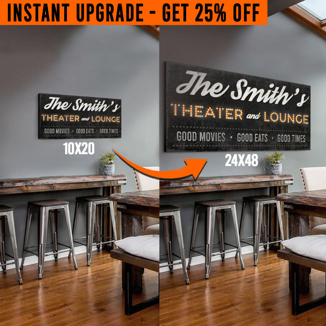 'Sinema ve Dinlenme Salonu' (Stil 1) Tuvalinizi 24x48 İnçe Yükseltin